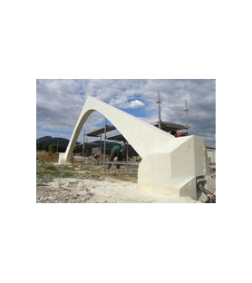 bâtiments expérimentaux en pierre de taille avec arc diaphragme